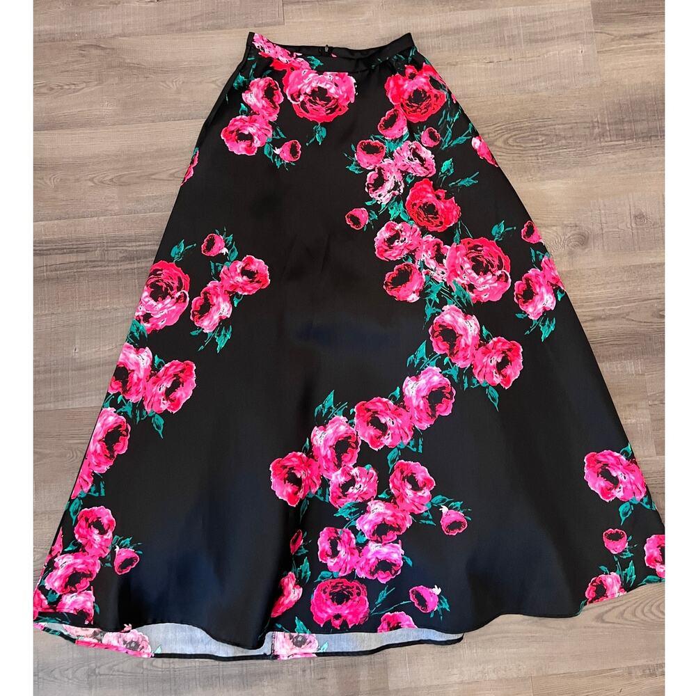 B. Darlin Formal Floral Maxi Skirt w/ Built-in Crinoline